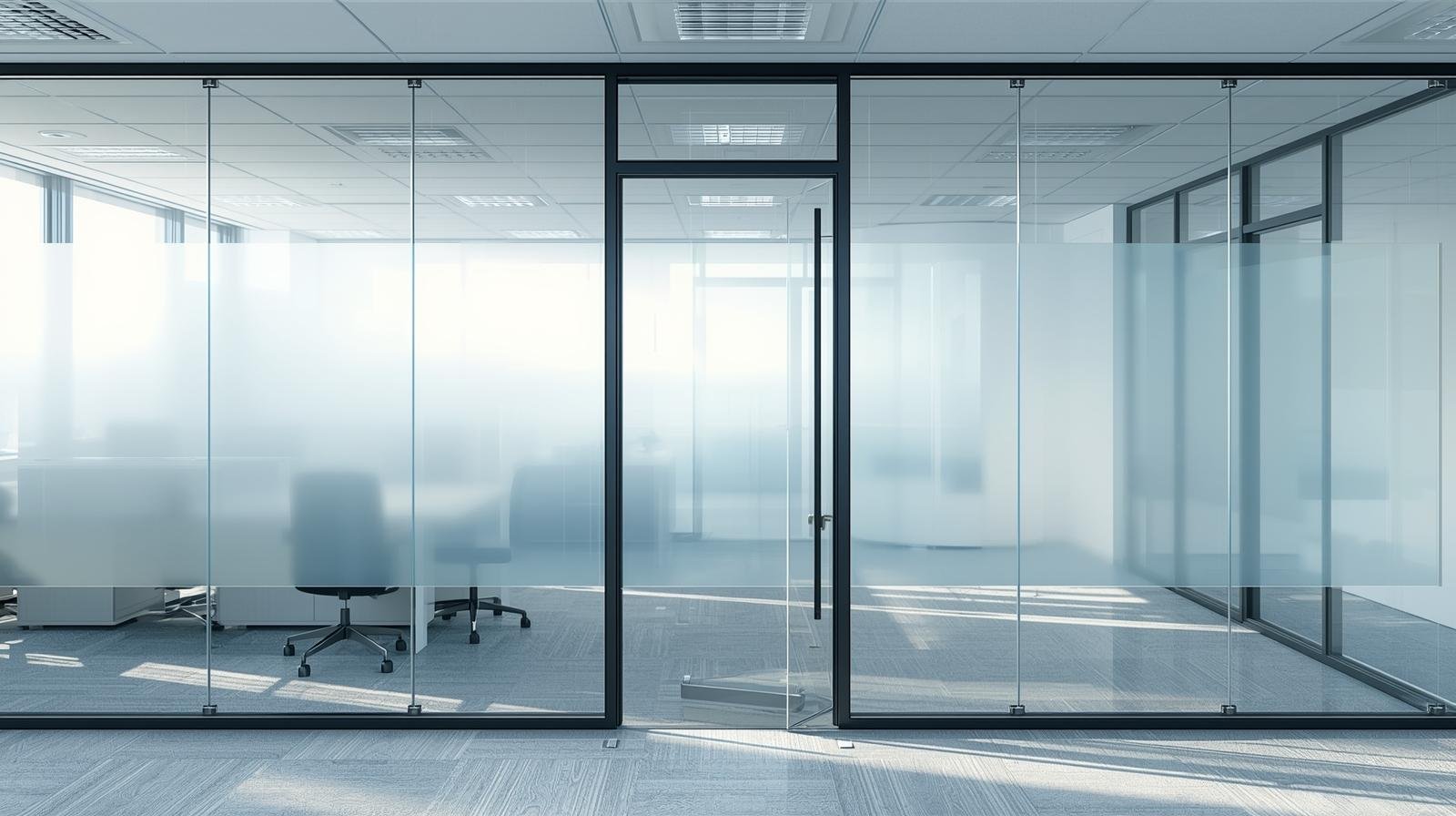 Safety window film installed on glass for shatter protection in Hyderabad