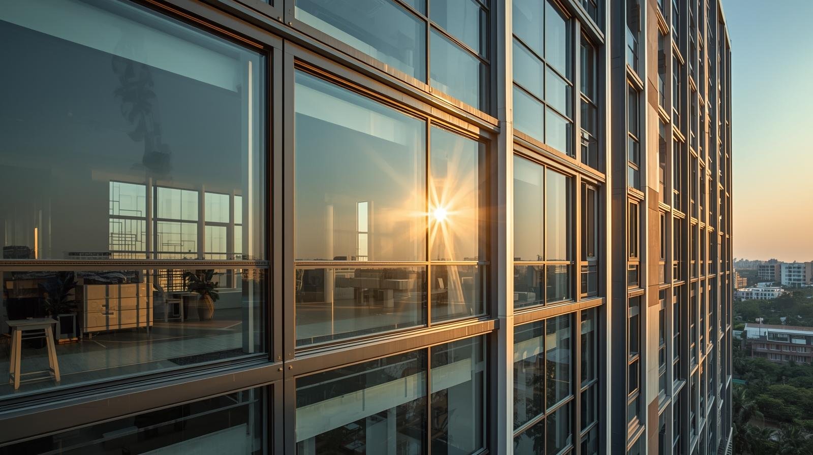 Commercial reflective glass film for office buildings and showrooms