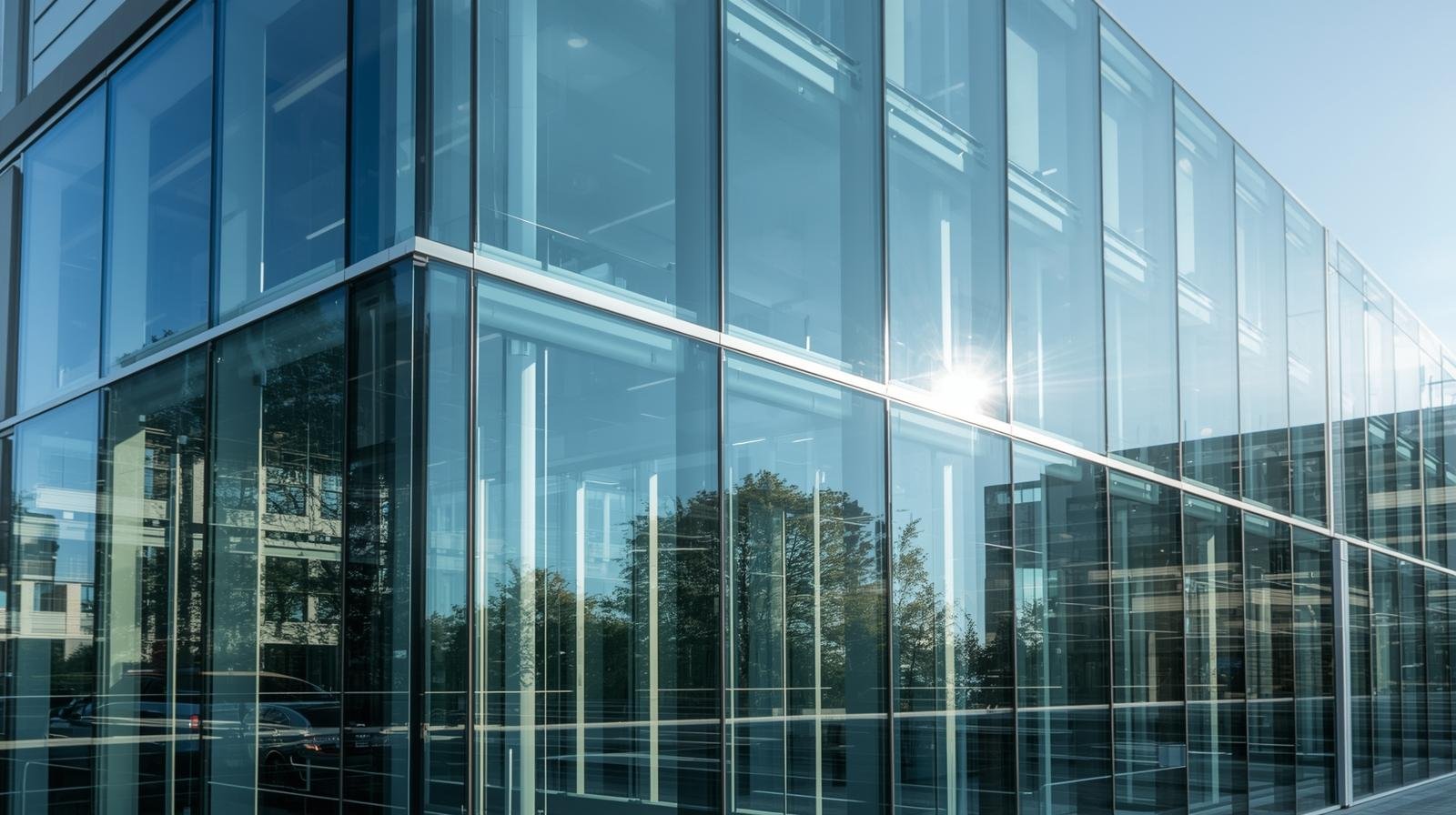 Reflective window film installed on glass in Hyderabad for heat and glare control