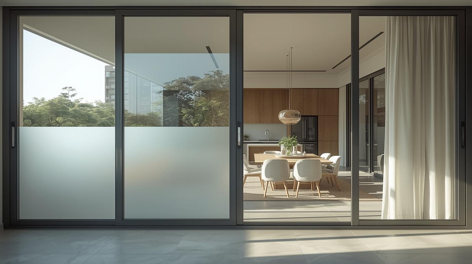 Privacy window film for Bangalore apartment balcony glass