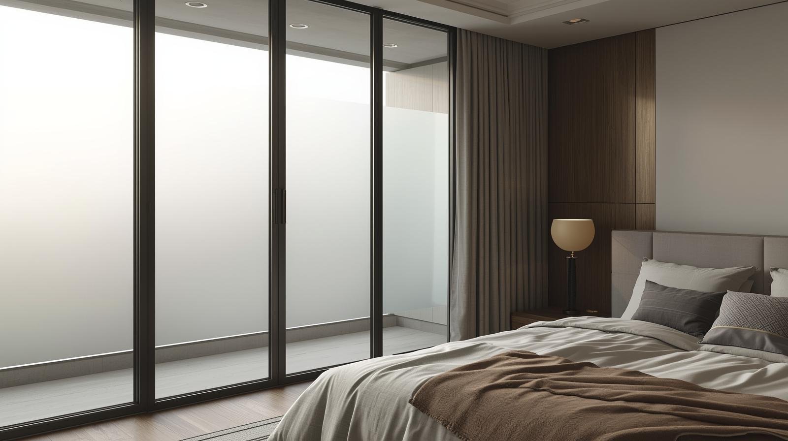 Frosted window film for Bangalore apartment balcony or bedroom glass