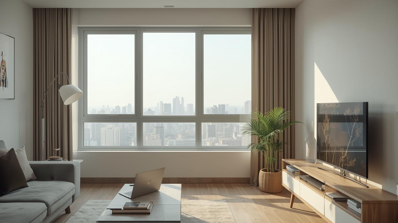 Anti-glare window film for apartment living room or home office glass in Bangalore