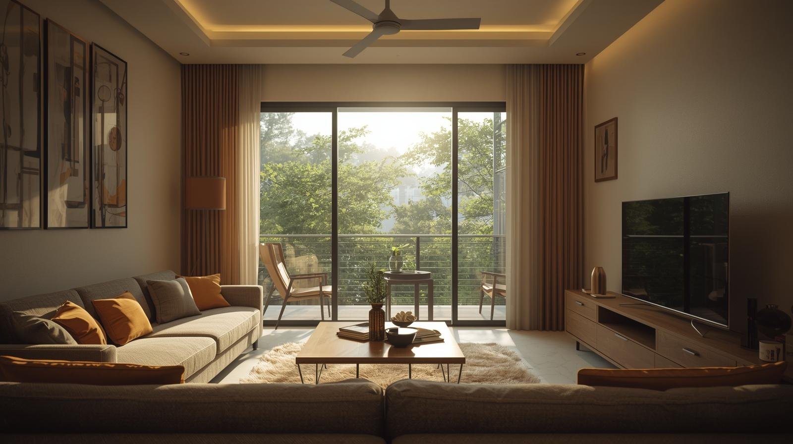 Anti-glare window film for living room or home office glass in Chennai and Coimbatore