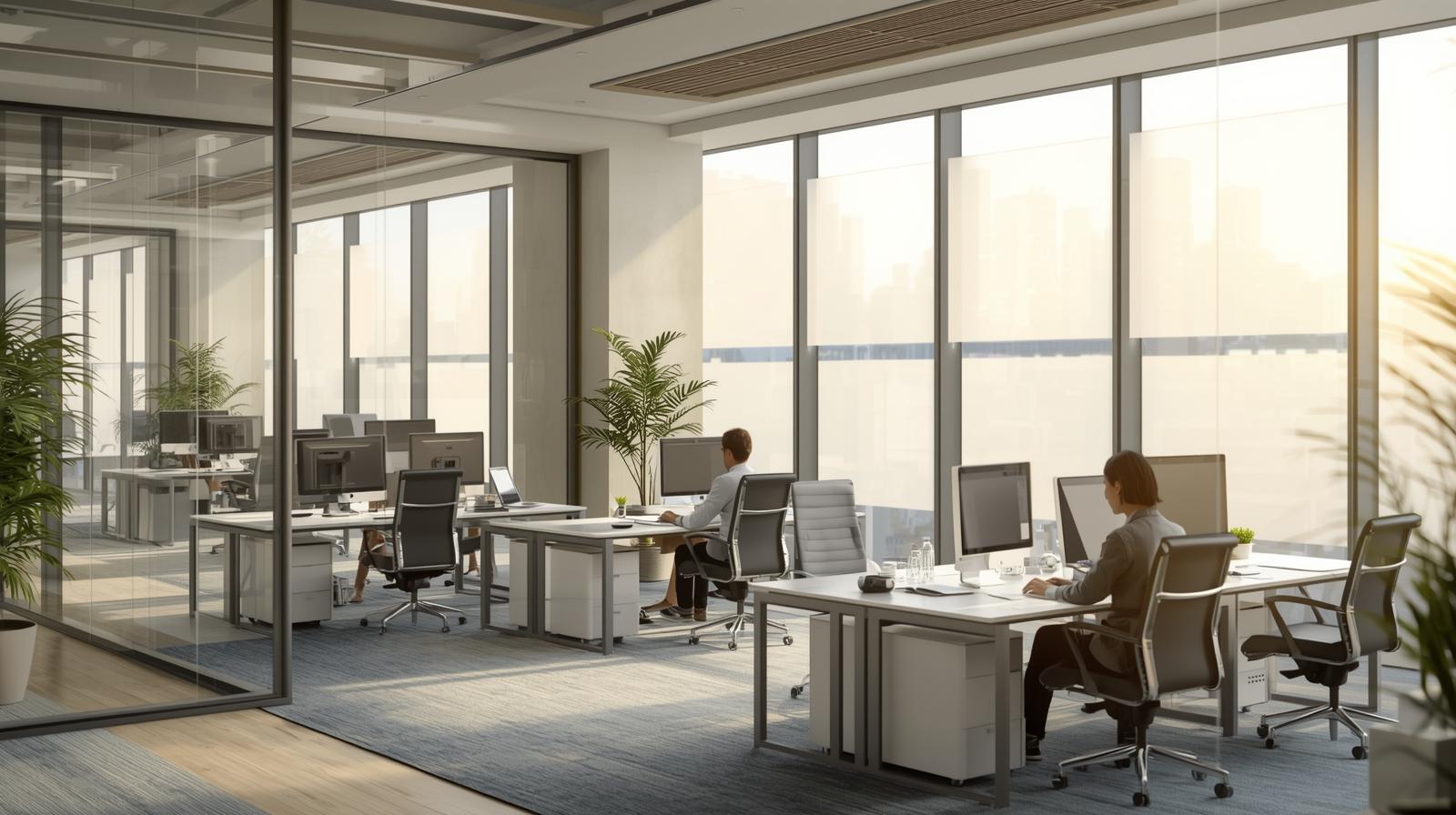 Commercial solar control window film improves office comfort and reduces glare