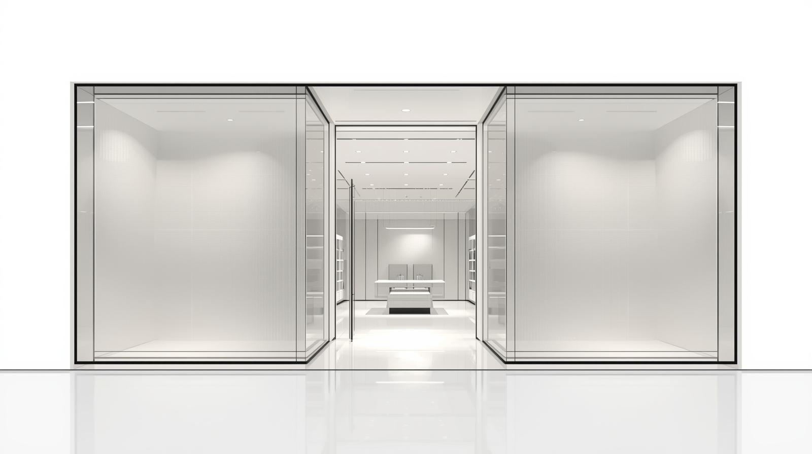 Showroom glass films for clear view heat and UV protection