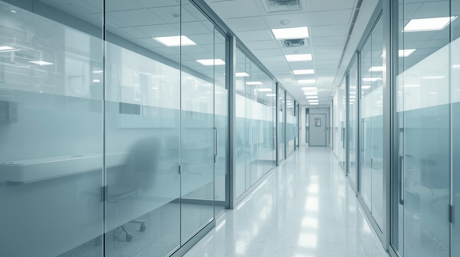 Hospital and clinic glass privacy and heat control window films