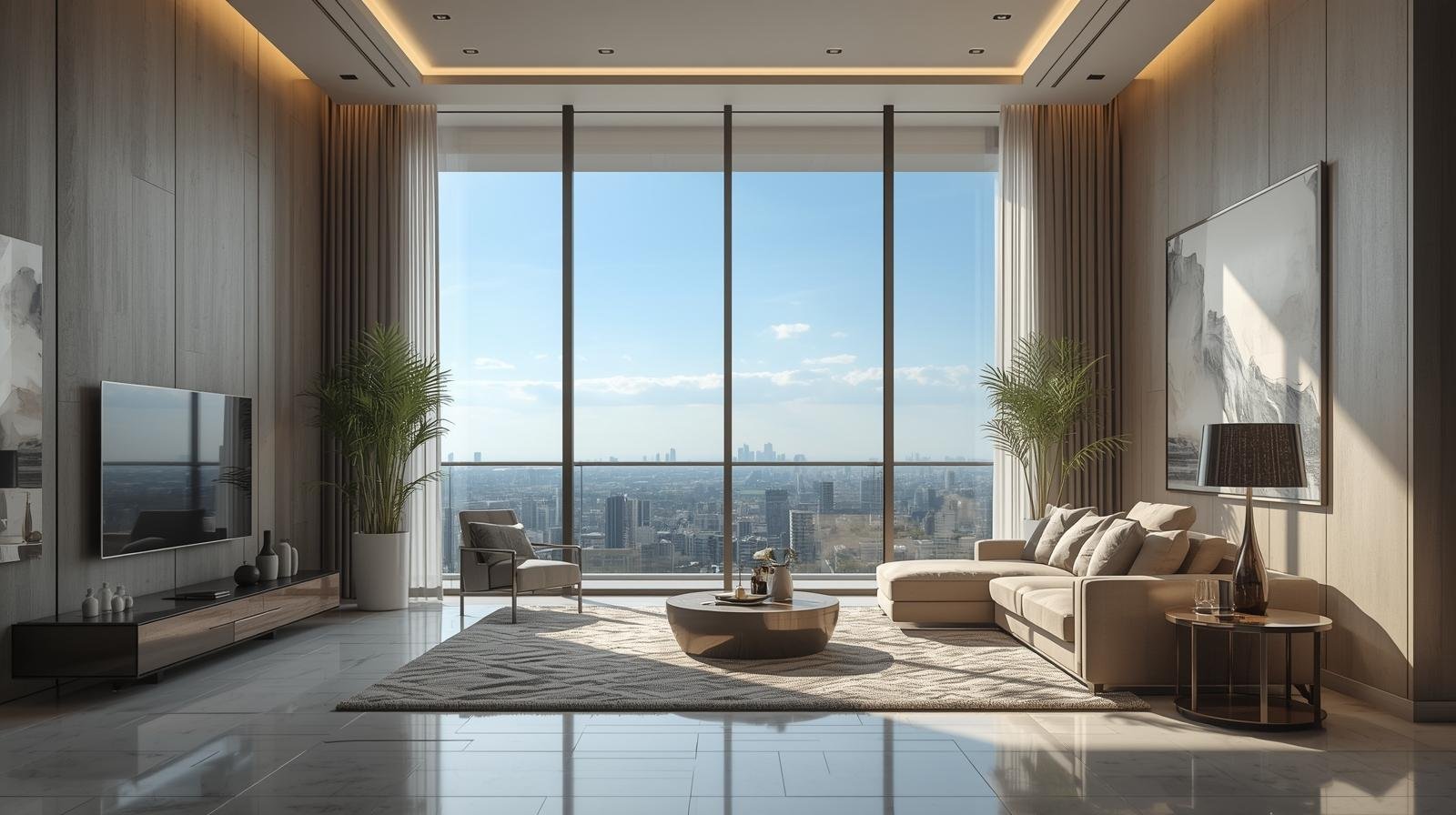 How to Reduce Room Heat in Hyderabad - Modern apartment with large glass window