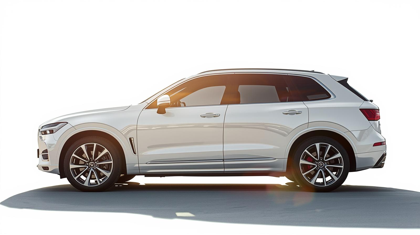 Modern car parked under bright sunlight with cooler interior after Vortex IR sunfilm installation